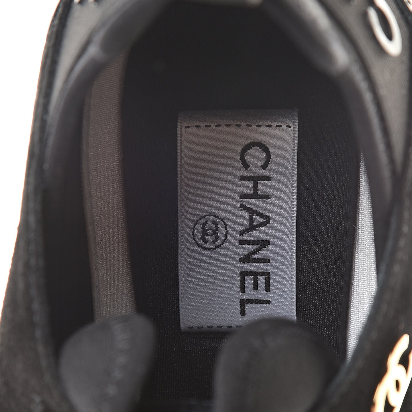 Fabric Calfskin Suede CC Sneakers 40 Black