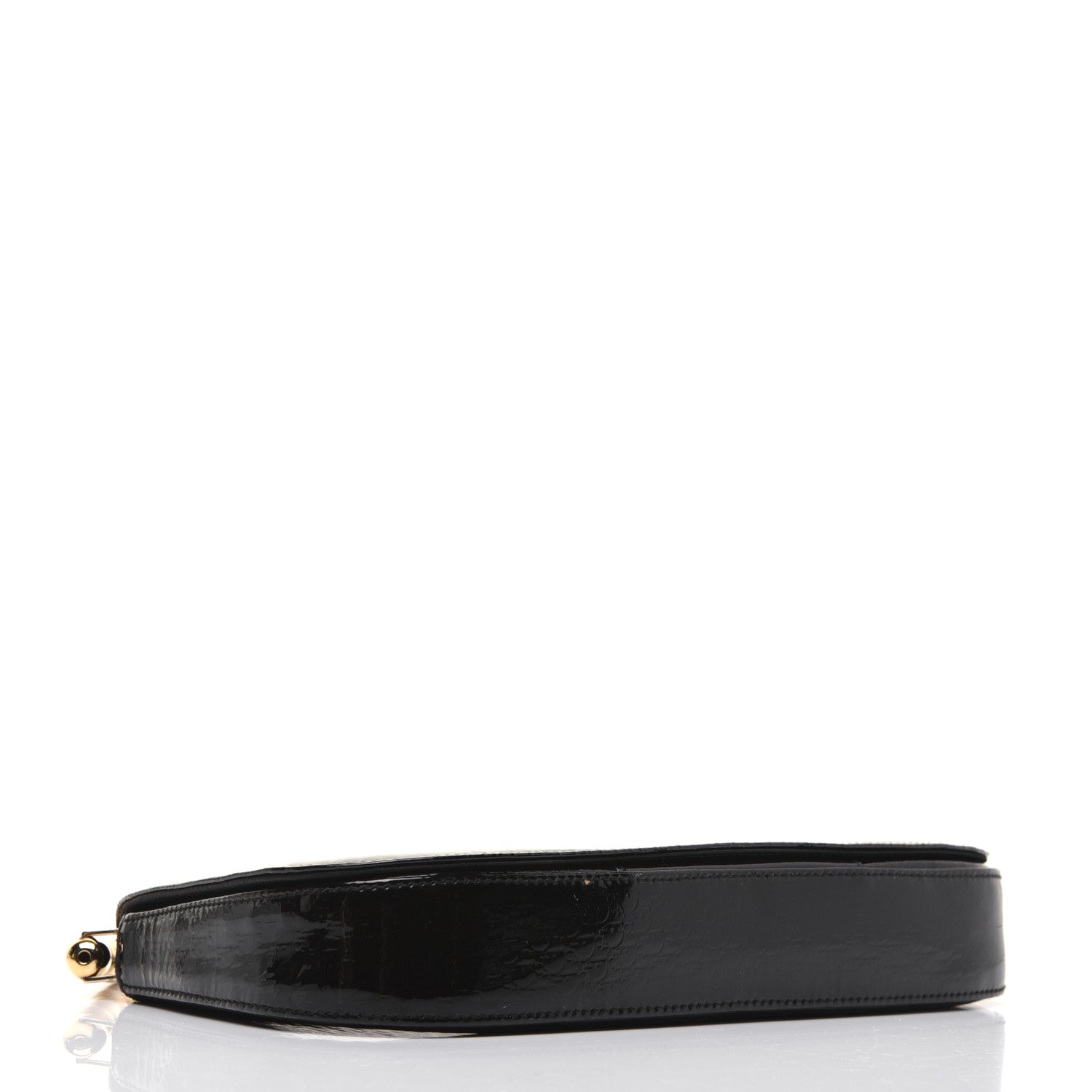 Christian Dior Patent Trotter Maris Pearl Shoulder Bag Black 4 of 26