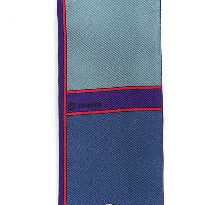 Hermes Silk Camails Fringed Twilly 3 of 5