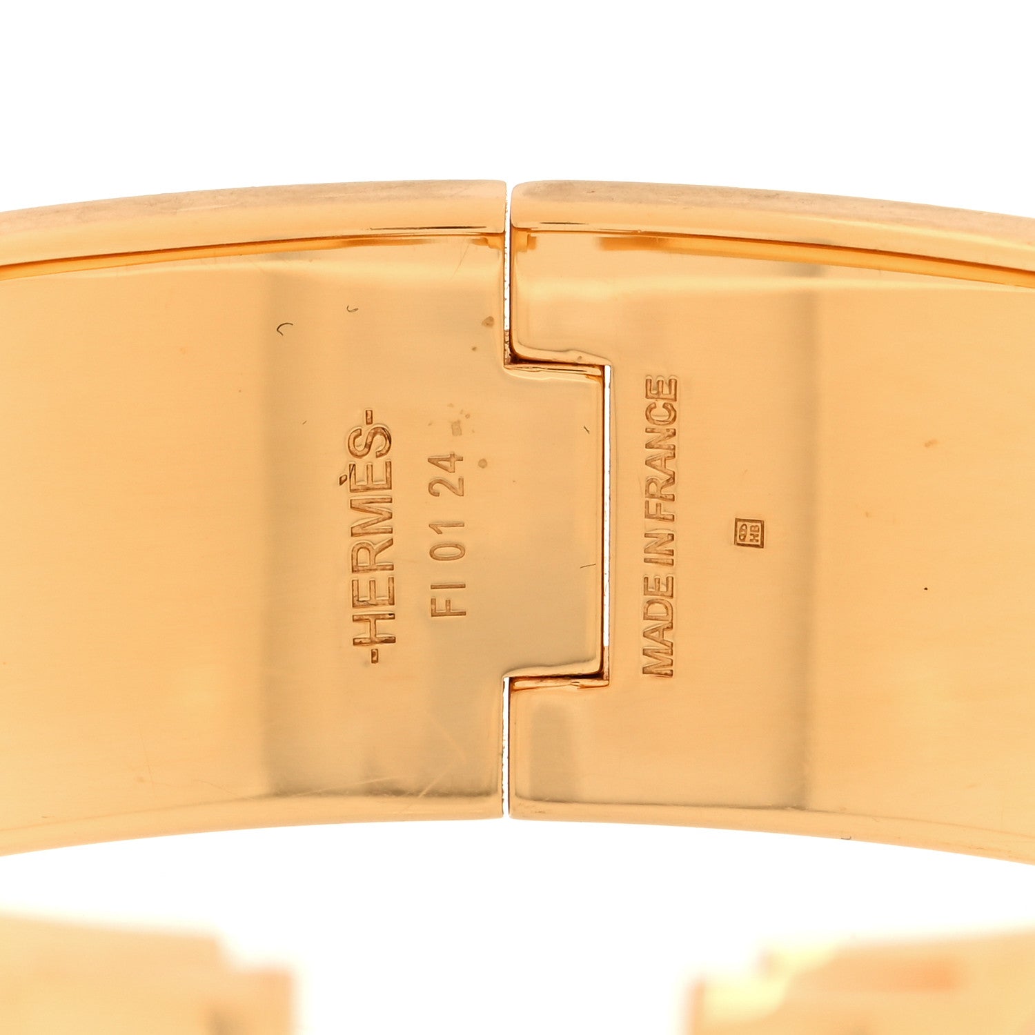 Hermes Enamel Wide Clic Clac H Bracelet PM White 4 of 4