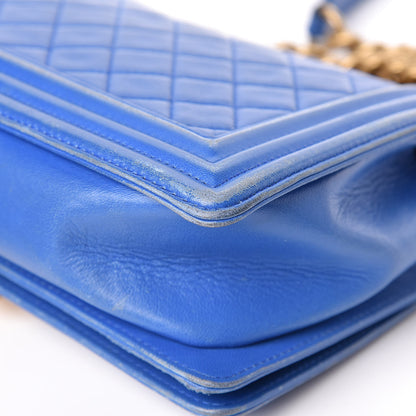 Chanel Lambskin Quilted Medium Boy Flap Blue 15 of 31