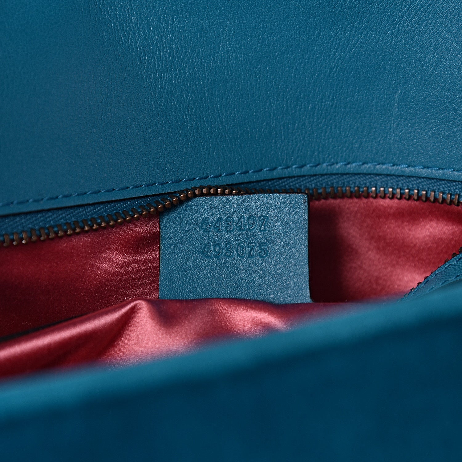 Gucci Velvet Matelasse Small GG Marmont Shoulder Bag Pavone Cyan 7 of 10