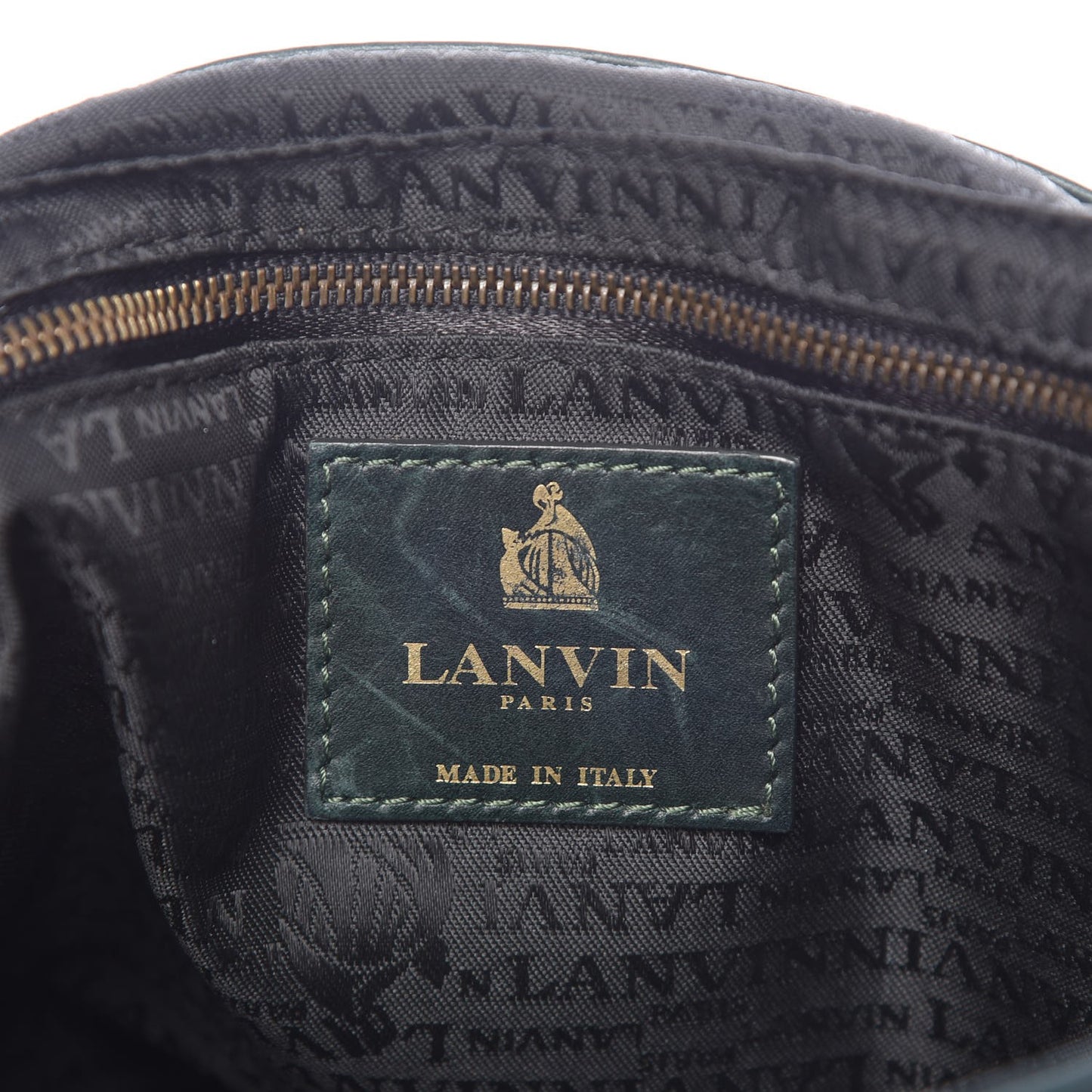 Calfskin Quilted Large Happy Shoulder Bag Forest