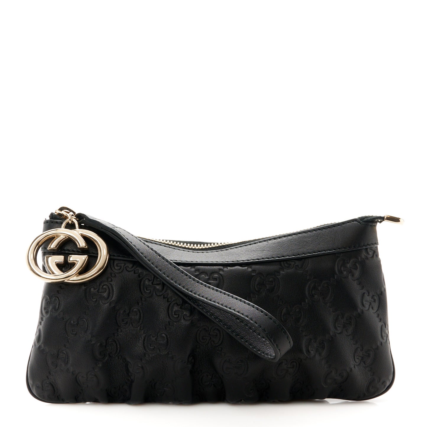 Guccissima Signature New Britt Wristlet Black