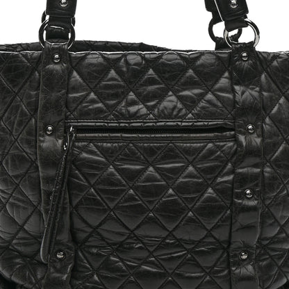 Chanel Distressed Lambskin Vintage Ligne Lady Braid Tote Black 8 of 10