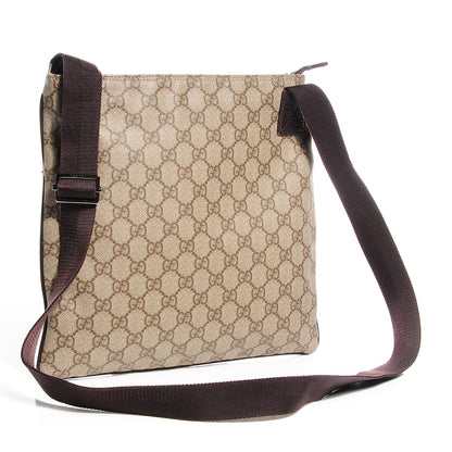 Gucci GG Plus Monogram Medium Flat Messenger Bag Dark Brown 3 of 7