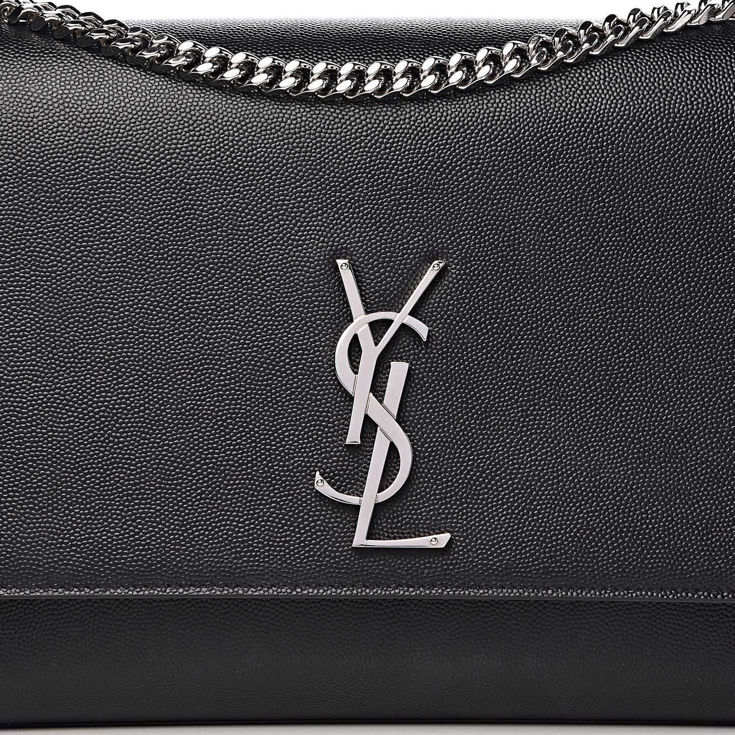 Grain De Poudre Large Classic Monogram Kate Satchel Black