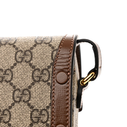 Gucci GG Supreme Monogram Mini Horsebit 1955 Crossbody Bag Beige Brown Sugar 12 of 13