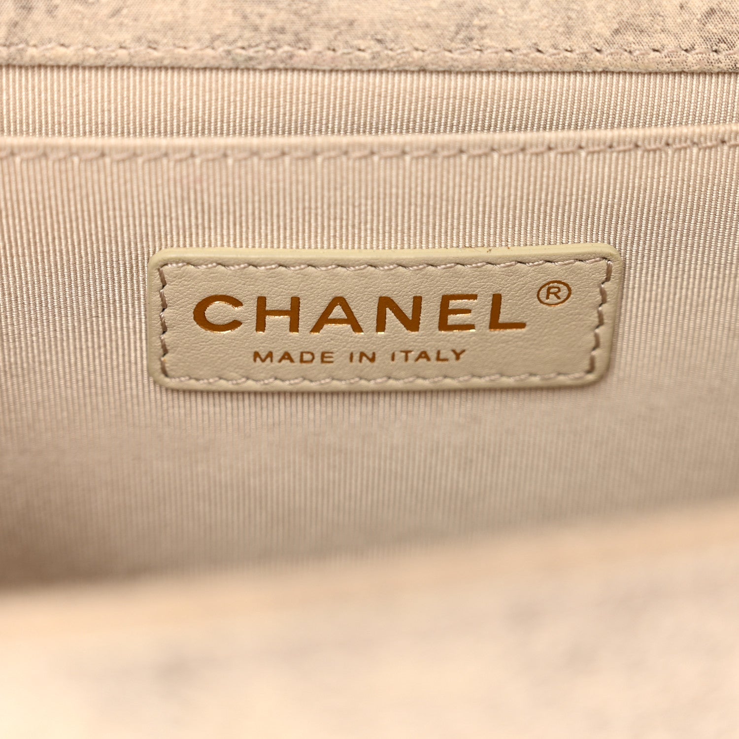 Chanel Iridescent Calfskin Quilted Medium Boy Flap Beige 7 of 10