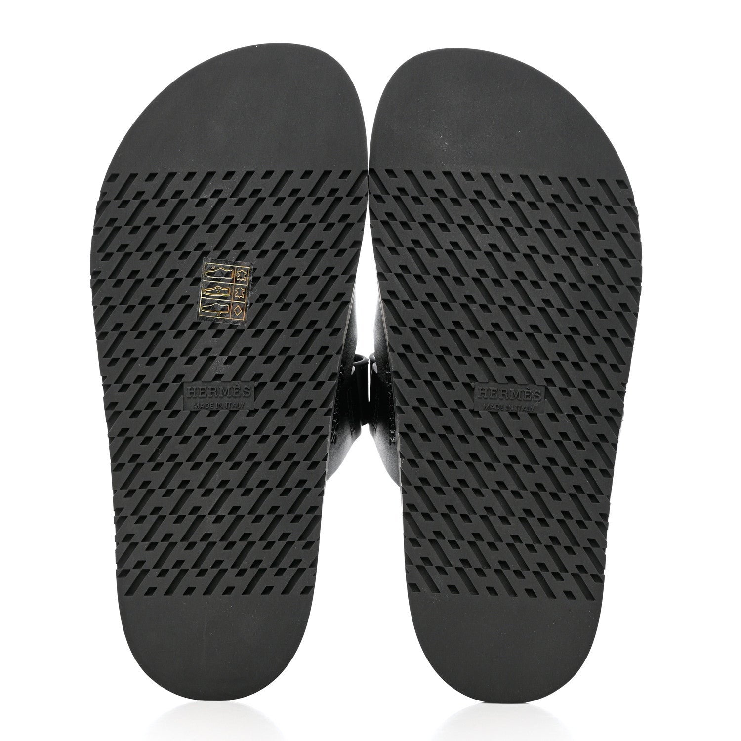 Hermes Calfskin Womens Chypre Sandals 38 Black 5 of 9