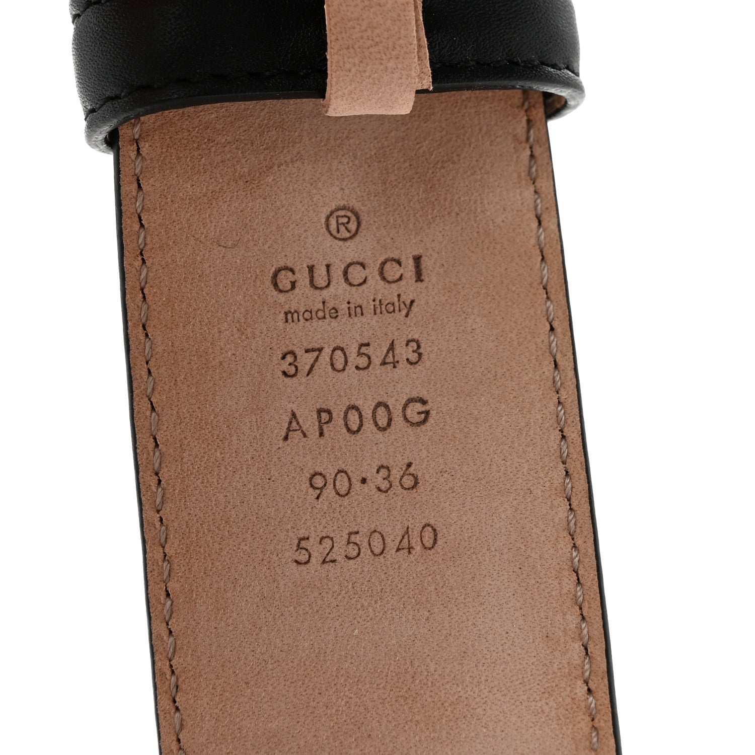 Gucci Calfskin Interlocking G 37mm Belt 90 36 Black 5 of 6