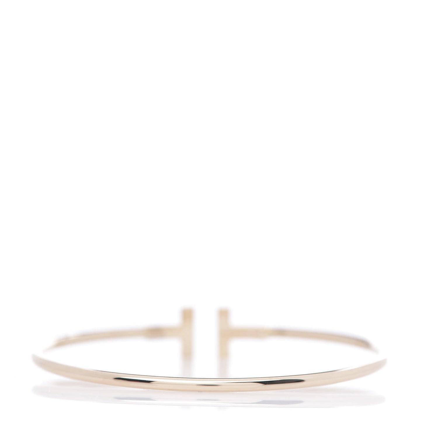 18K Rose Gold Diamond T Wire Bracelet