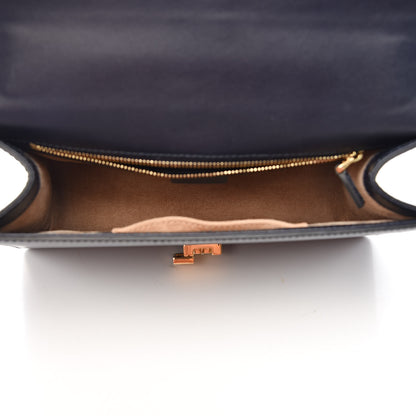 Gucci Vitello Fontanella Web Small Sylvie Shoulder Bag Blue Agata 5 of 20