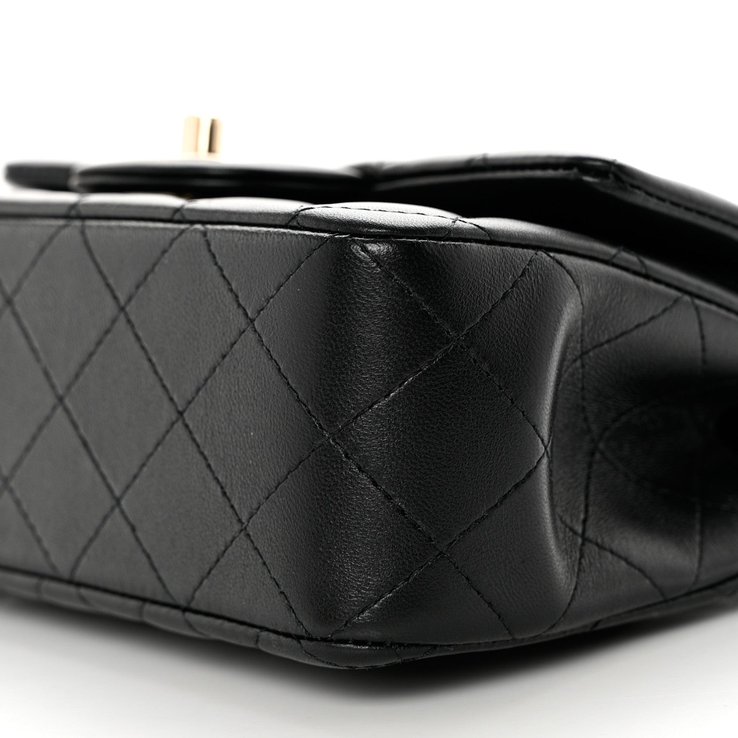 Chanel Lambskin Quilted Mini Top Handle Rectangular Flap Black 9 of 9