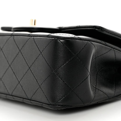 Chanel Lambskin Quilted Mini Top Handle Rectangular Flap Black 9 of 9