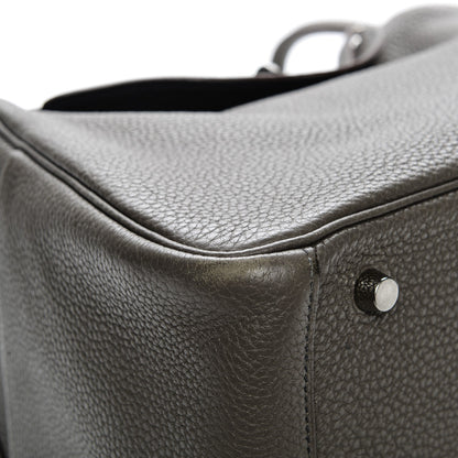 Hermes Taurillon Clemence Lindy 30 Etain Bleu Indigo 10 of 11
