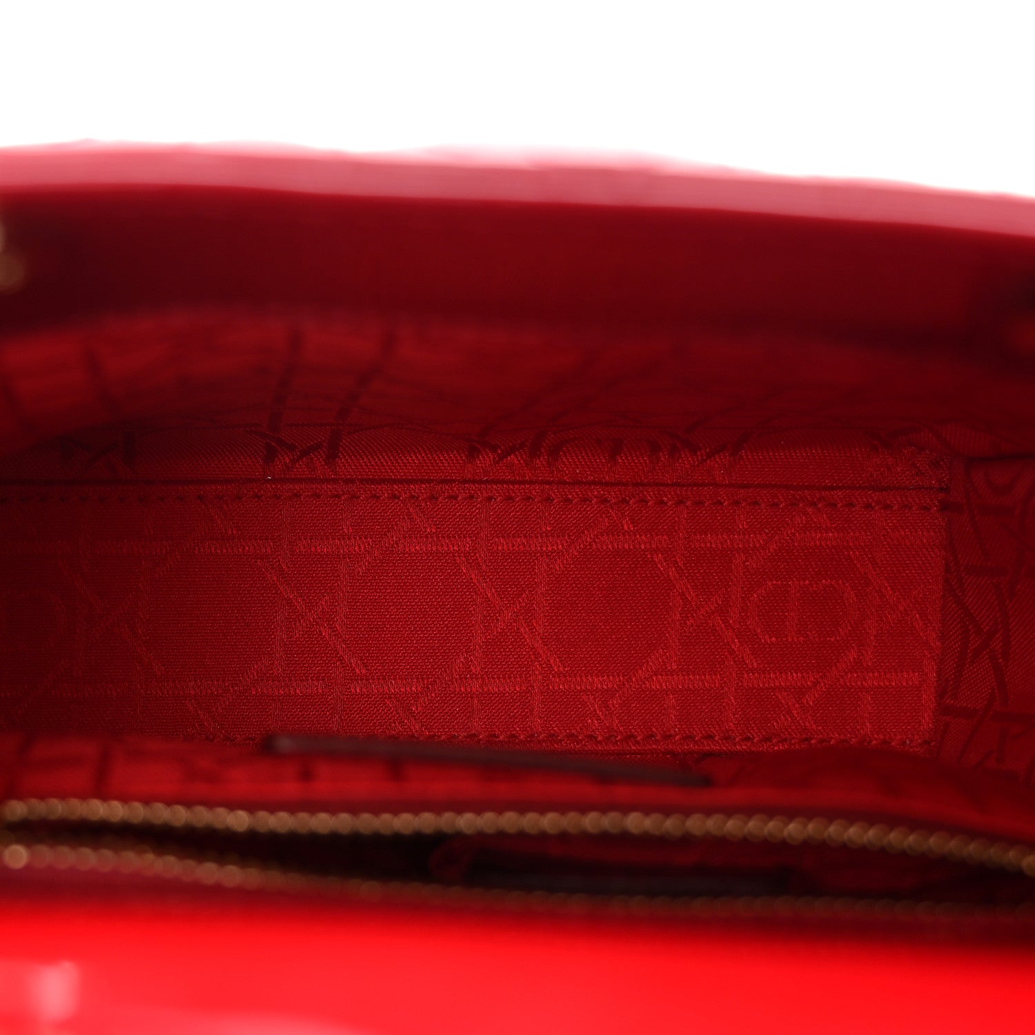 Christian Dior Patent Cannage Mini Lady Dior Red 5 of 10