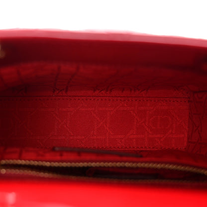 Christian Dior Patent Cannage Mini Lady Dior Red 5 of 10