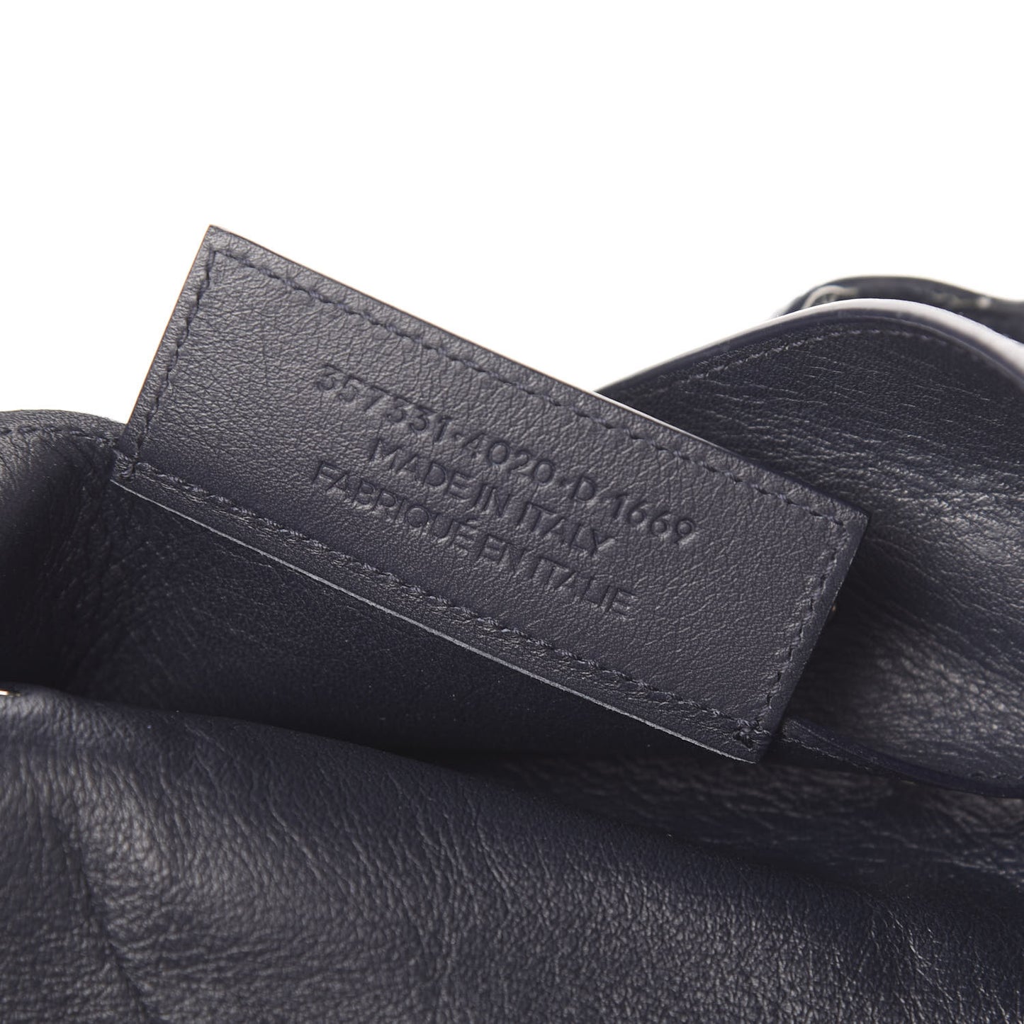 Veau Papier A4 Zip Around Tote Bleu Nuit