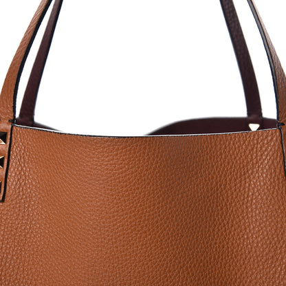 Valentino Garavani Grained Calfskin Large Rockstud Reversible Tote Light Cuir Rubin 11 of 16