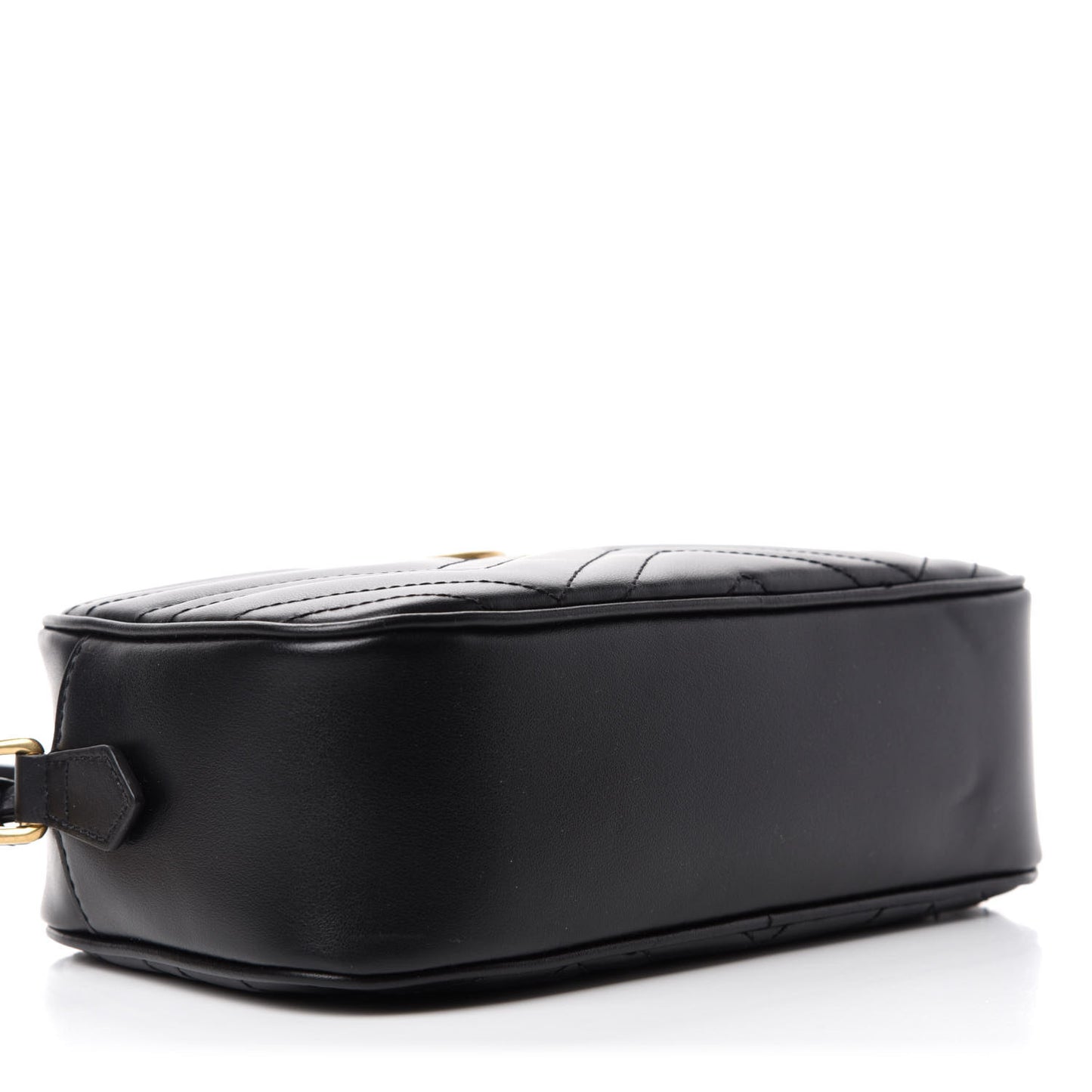 Calfskin Matelasse Small GG Marmont Chain Shoulder Bag Black