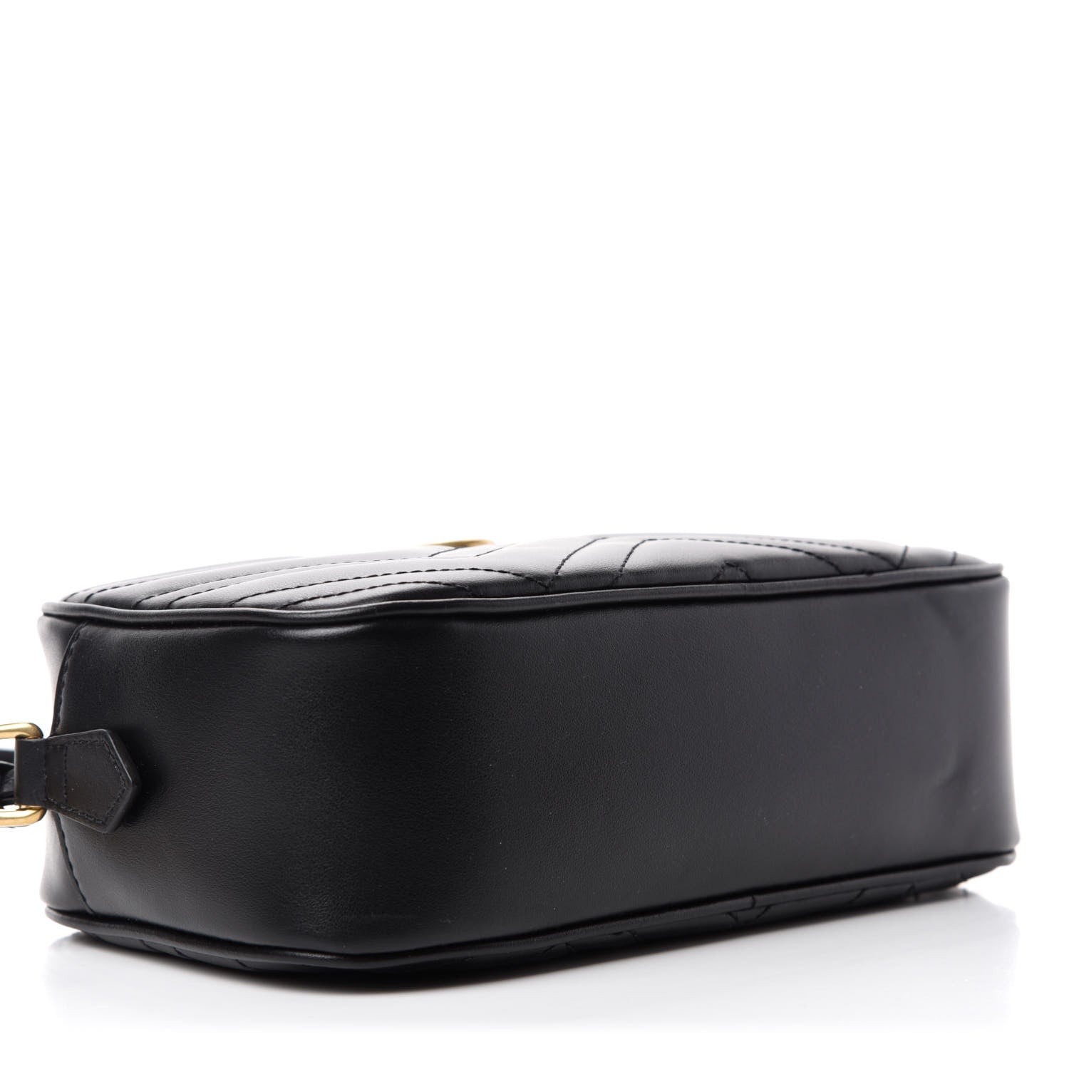 Gucci Calfskin Matelasse Small GG Marmont Chain Shoulder Bag Black 4 of 10