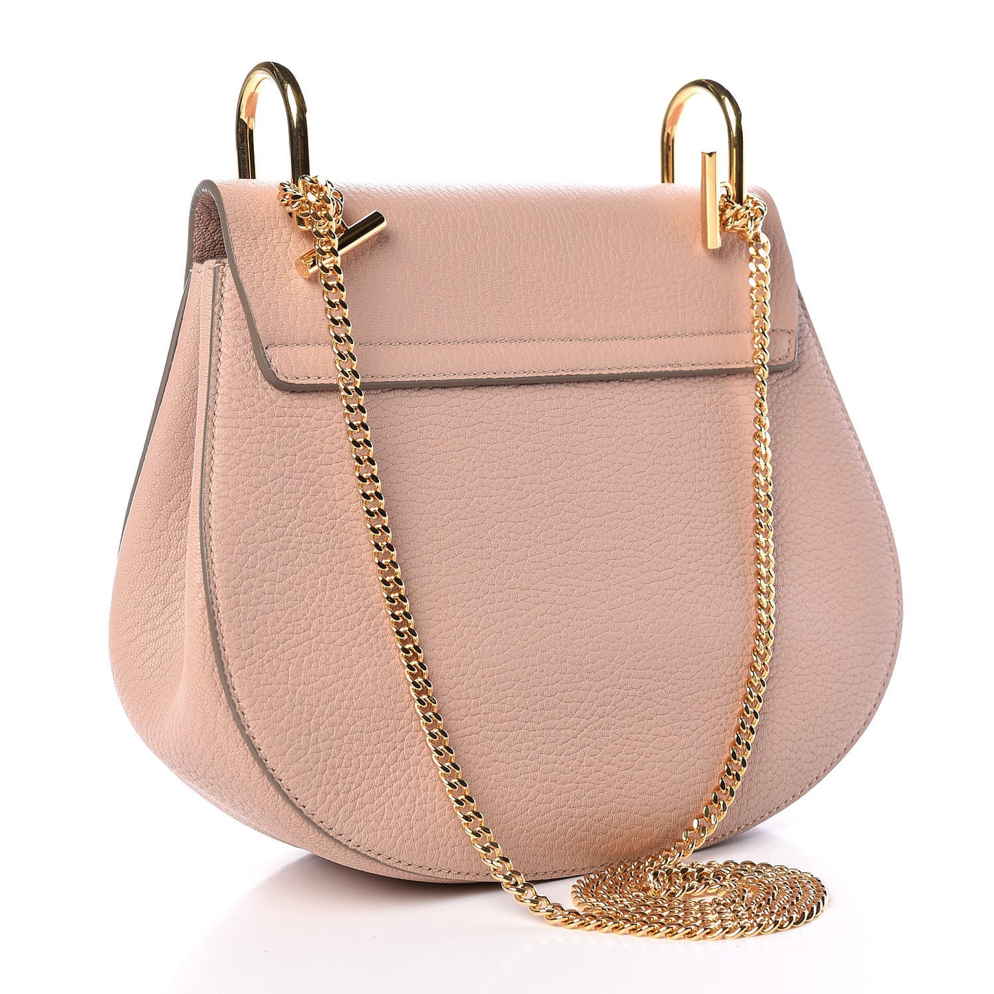 Grained Lambskin Drew Shoulder Bag Cement Pink