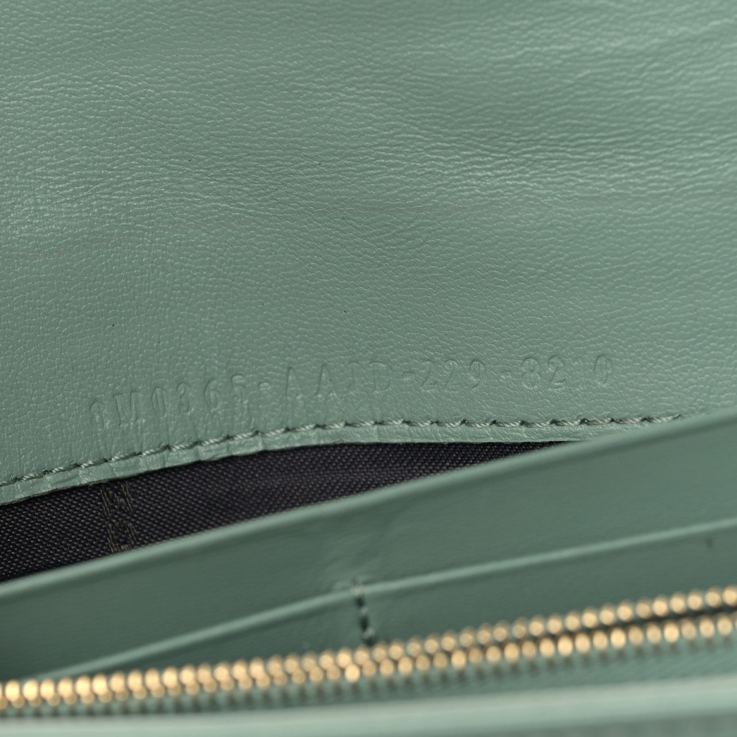 Fendi Nappa Matisse FF Embossed Continental Wallet On Chain Menta 7 of 9