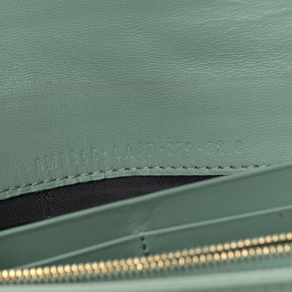Fendi Nappa Matisse FF Embossed Continental Wallet On Chain Menta 7 of 9