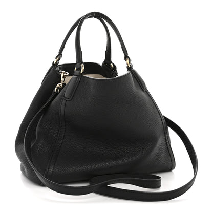 Gucci Pebbled Calfskin Small Soho Shoulder Bag Black 3 of 13