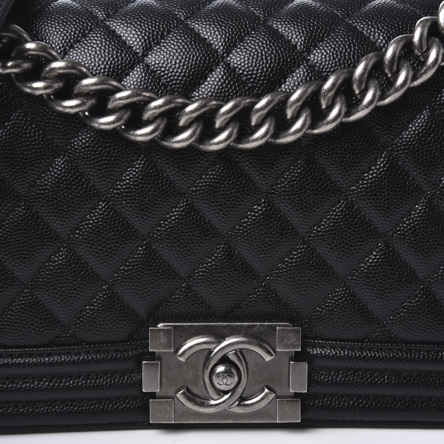 Chanel Caviar Quilted Medium Boy Flap Black 10 of 11