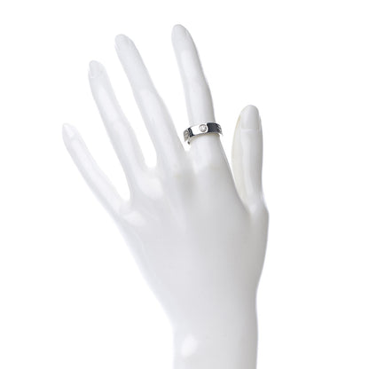 Cartier 18K White Gold 3 Diamond 5.5mm LOVE Ring 51 5.75 2 of 8