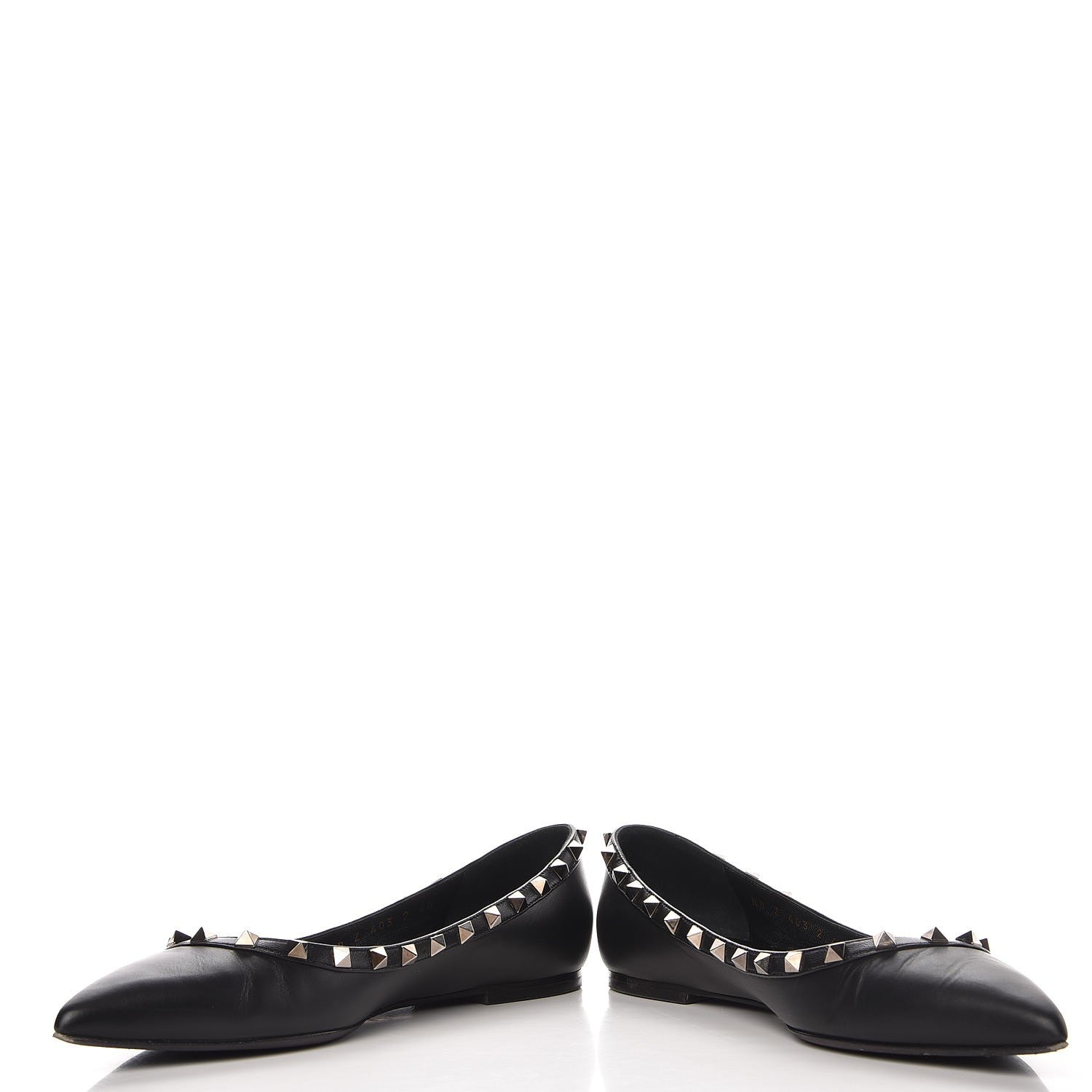 Valentino Garavani Nappa Rockstud Ballerina Flats 40 Black 5 of 15