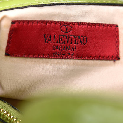 Valentino Garavani Patent Lacca Small Nuage Bow Hobo Green 8 of 9