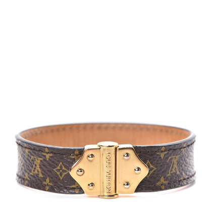 Louis Vuitton Monogram Lockit Bracelet 17 Black 1 of 9