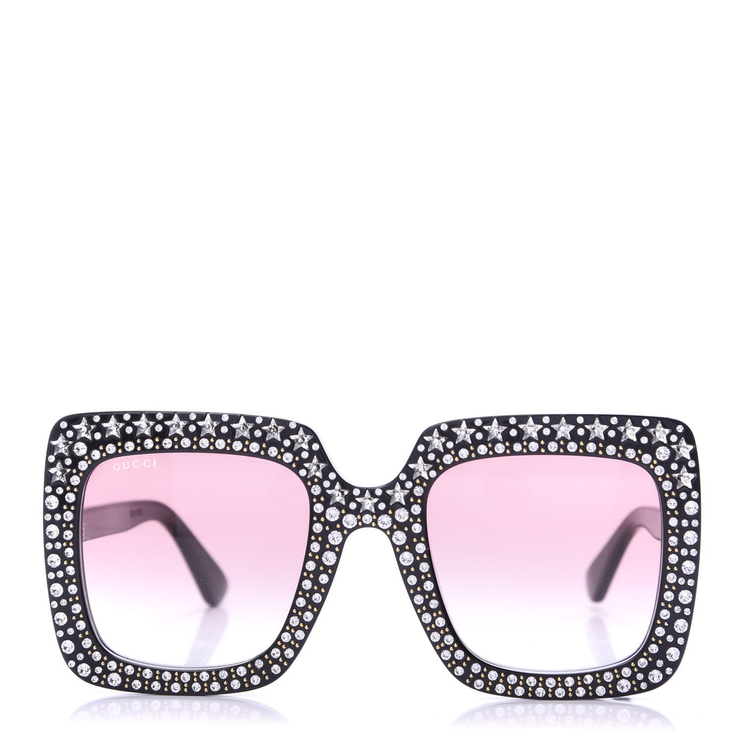 Acetate Crystal Oversize Sunglasses GG0148S Black