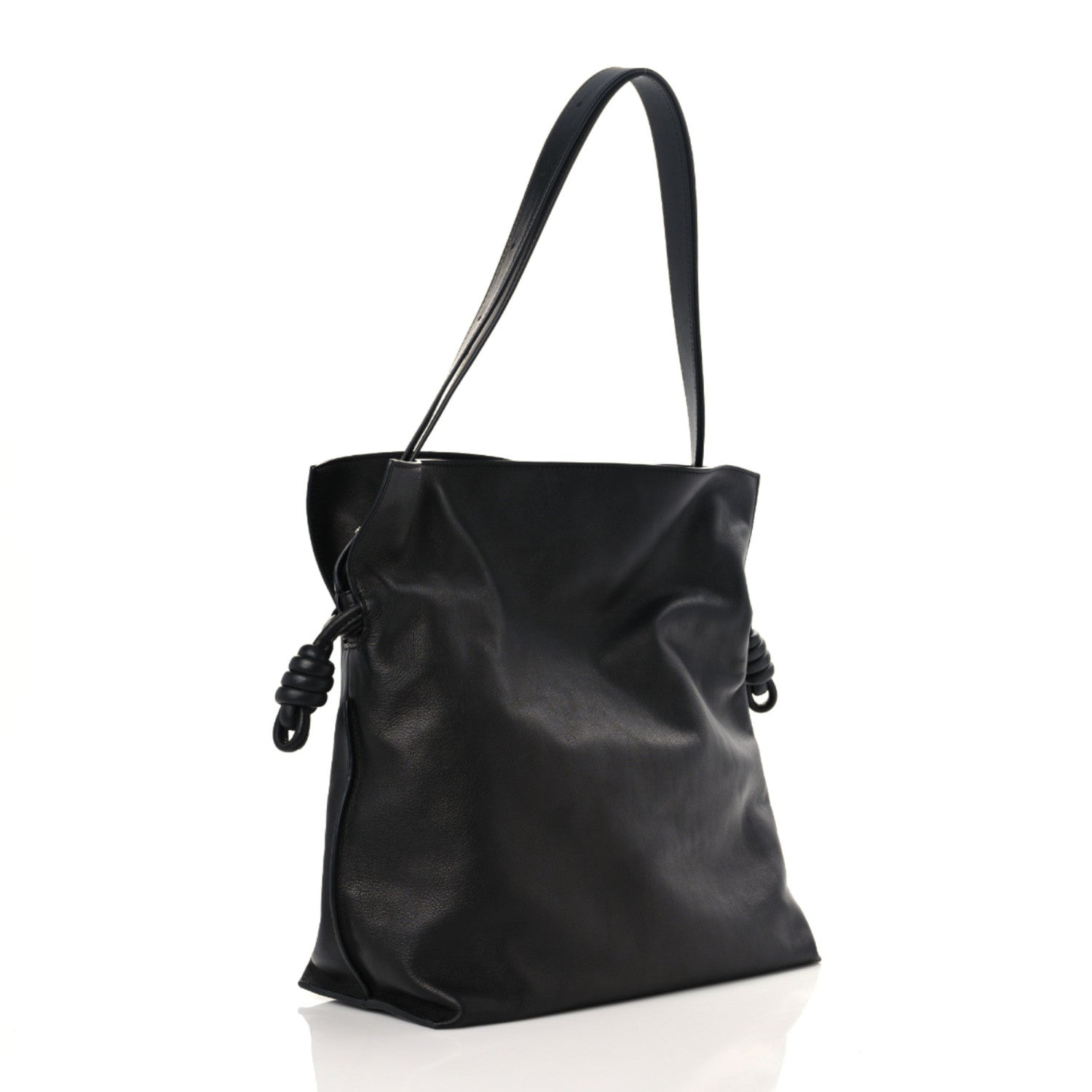 Loewe Calfskin Flamenco Knot Bag Black 3 of 11