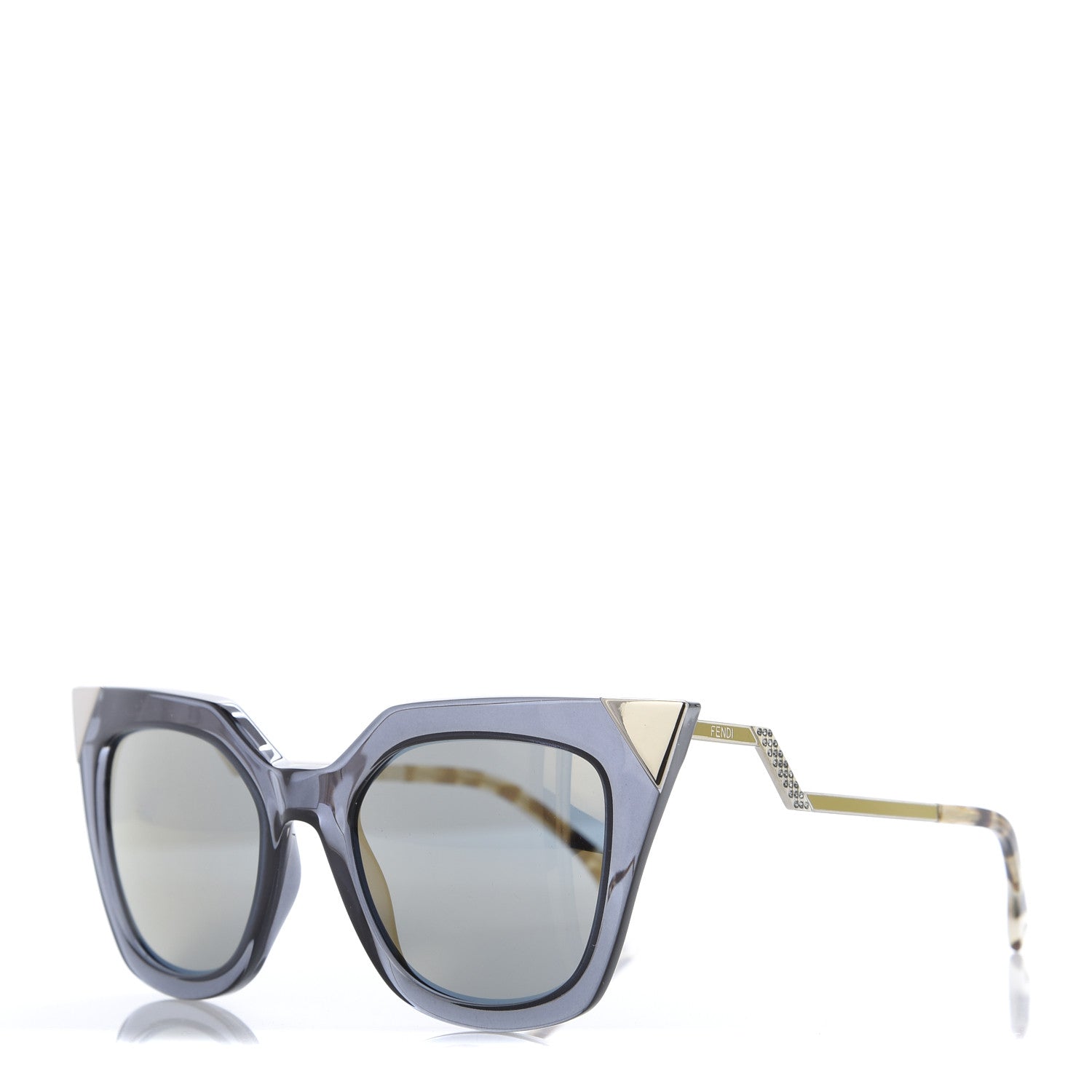 Fendi Cat Eye Iridia Sunglasses FF 0060/S Purple 1 of 7