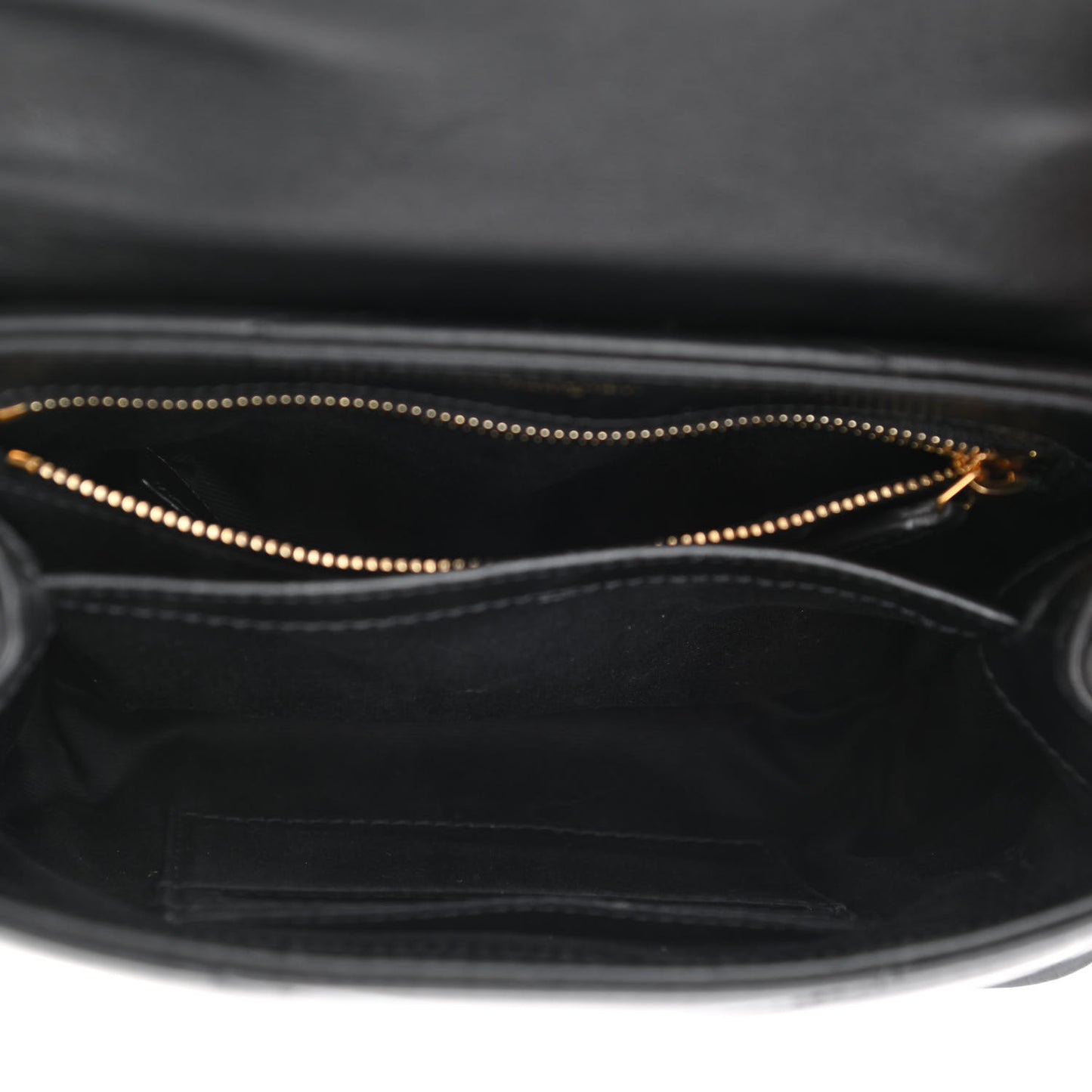 Calfskin Y Quilted Monogram Toy Loulou Crossbody Bag Black