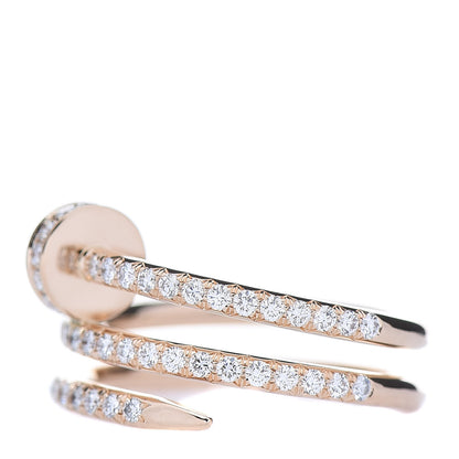 Cartier 18K Pink Gold Diamond Double Juste Un Clou Paved Ring 48 4.5 3 of 7