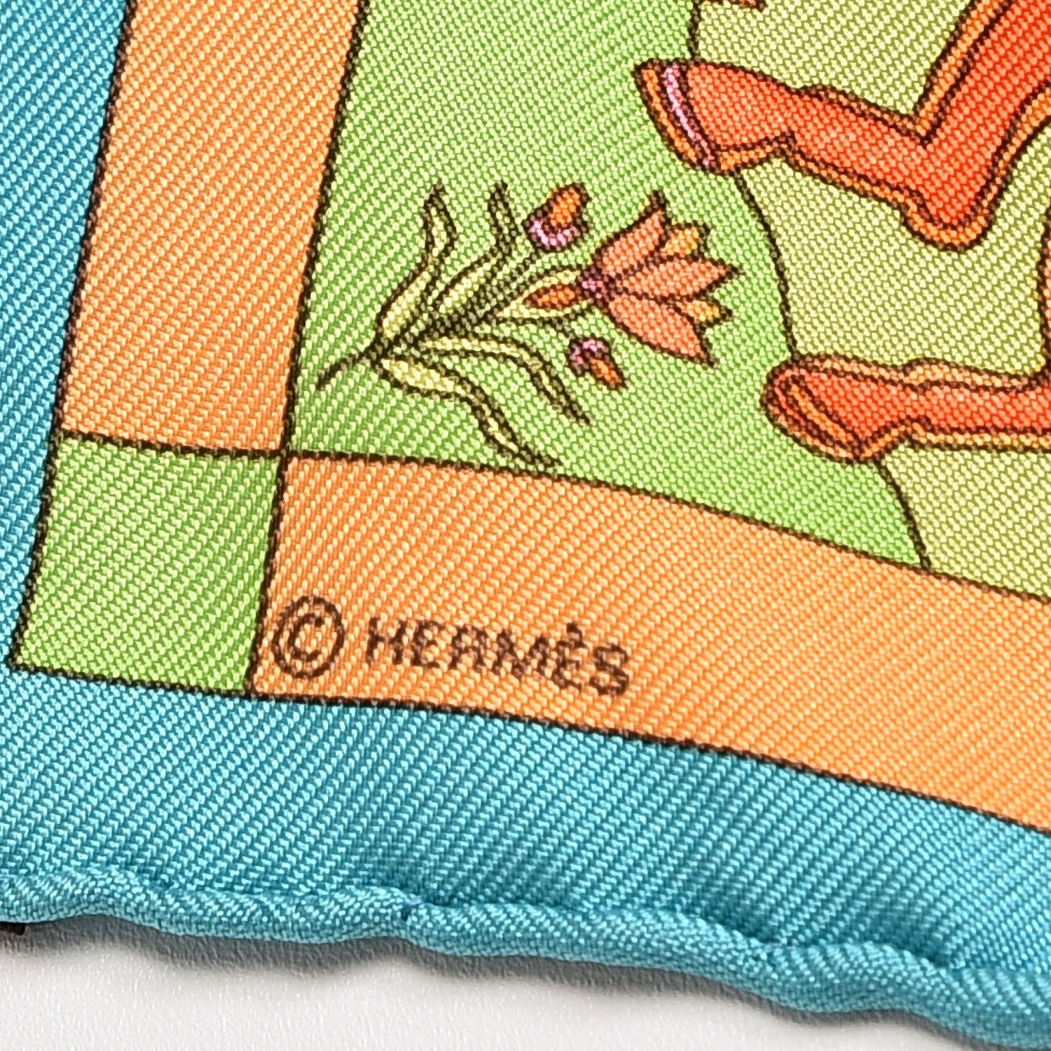 Hermes Silk Fantaisies Indiennes Pocket Square 6 of 7