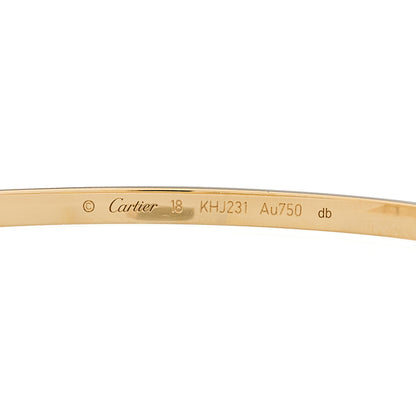 Cartier 18K Yellow Gold Small LOVE Bracelet 18 7 of 9