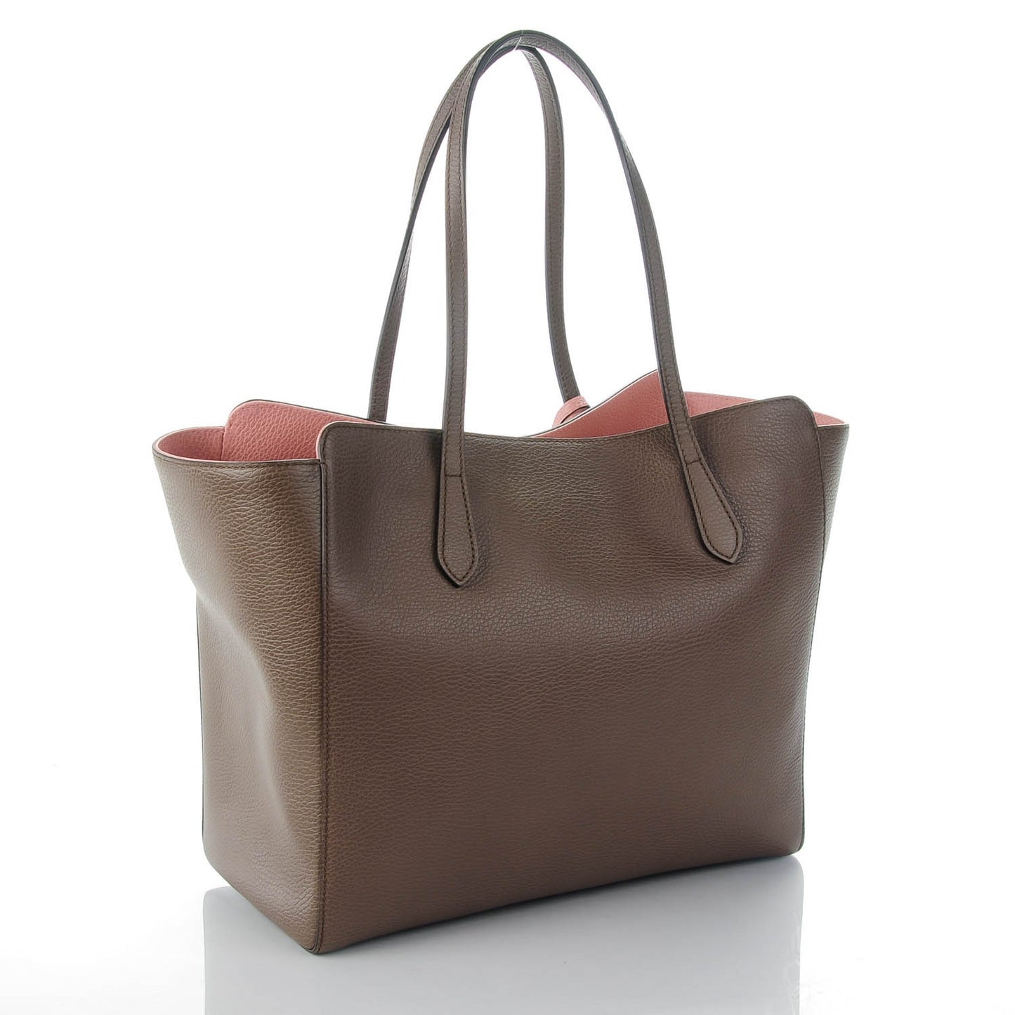 Dollar Calfskin Medium Swing Tote Grey Field Soft Pink