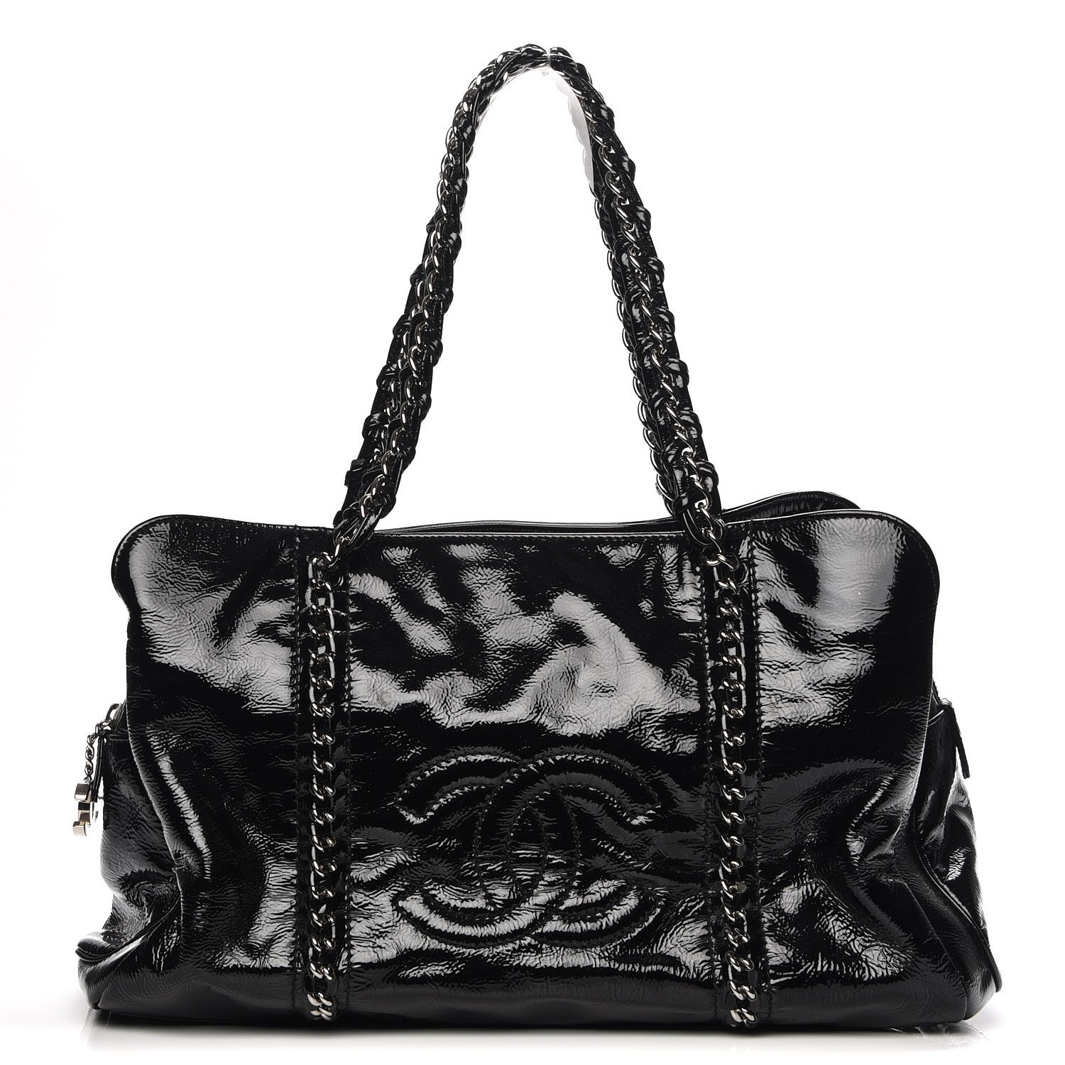 Chanel Patent Calfskin Large Luxe Ligne Tote Black 2 of 15