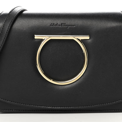 Salvatore Ferragamo Calfskin Vela Crossbody Bag Black 6 of 11