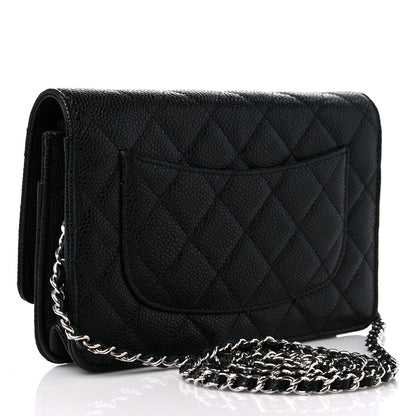 Chanel Caviar Quilted Wallet On Chain WOC Black 4 of 12