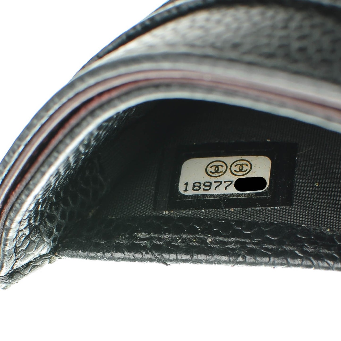 Caviar Quilted Card Holder Black