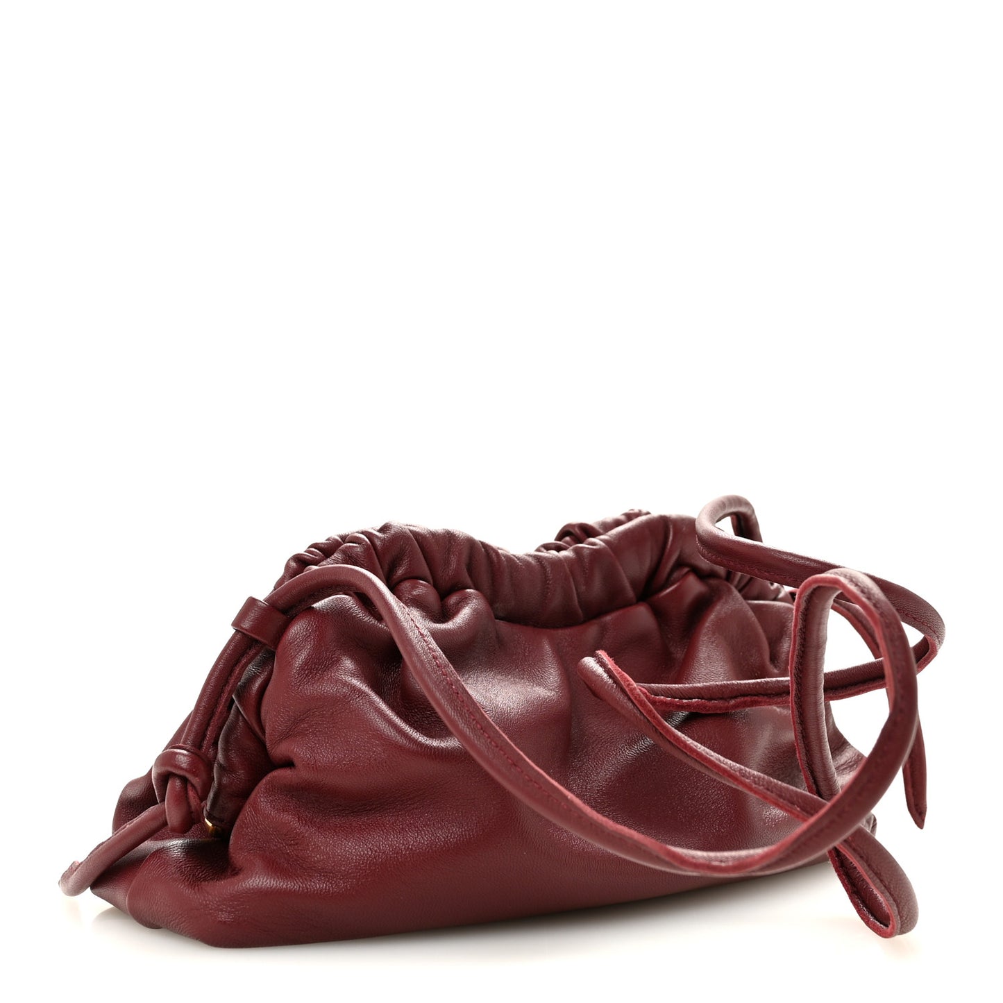 Lambskin Mini Cloud Clutch Pomegranate