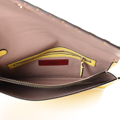 Valentino Garavani Nappa Rockstud Wristlet Clutch Naples Yellow 5 of 10