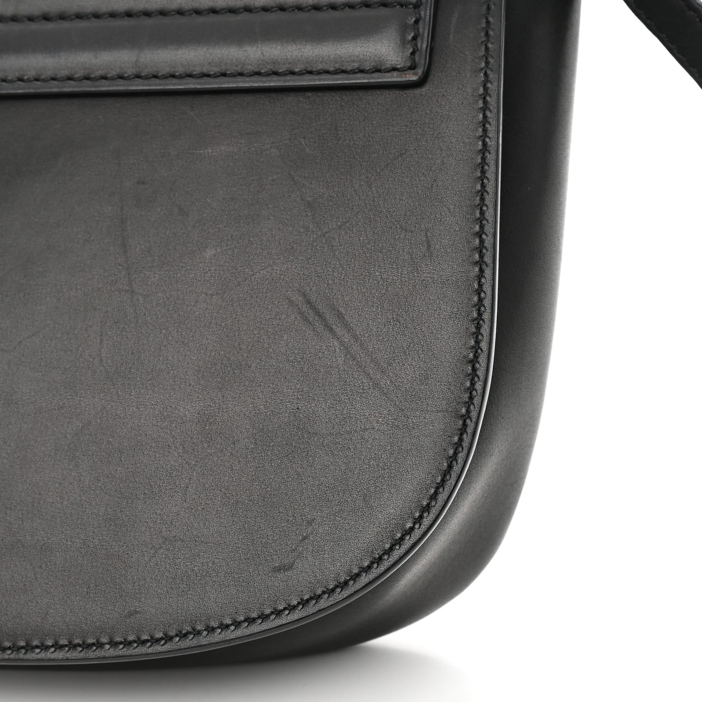 Smooth Calfskin Monogram Medium Kaia Satchel Black